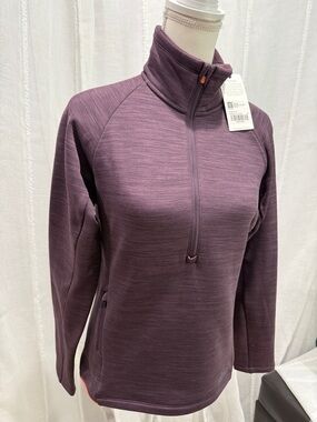 Stio Women's Plum Purple Half-Zip Turtleneck Pullover